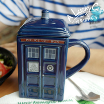 British Doctor Who mystery mug creative with lid spoon coffee ceramic cup for male girlfriend gift