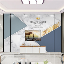 Nordic Bamboo Wood Fiber TV Background Wall Living-room Living Room Wall Panel Quick Fit Integrated Board 3D Chinese Wall Protection Background Wall