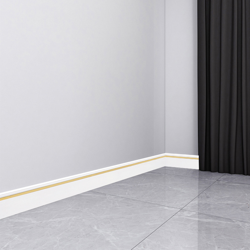 Minimalist Living Room Aluminum Alloy Skirting Board Tile Artificial Marble Skirting Black White Wall Corner Stone Closing