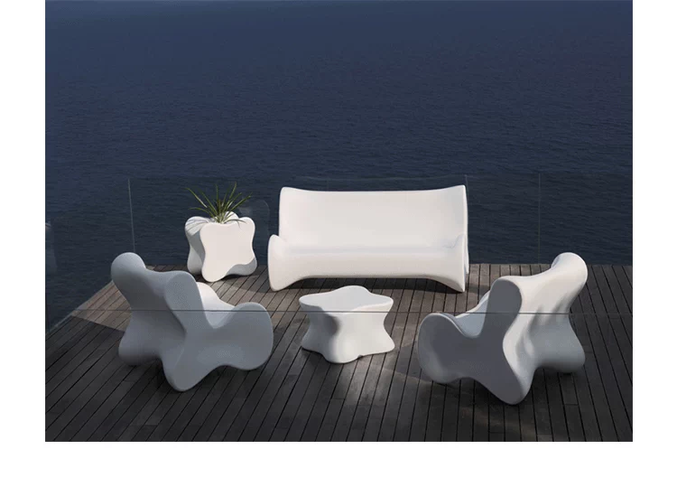 JuLanMake thiết kế nội thất sáng tạo DOUX LOUNGE CHAIR ghế phòng chờ người yêu sofa ngoài trời - Đồ nội thất thiết kế ghế băng gỗ