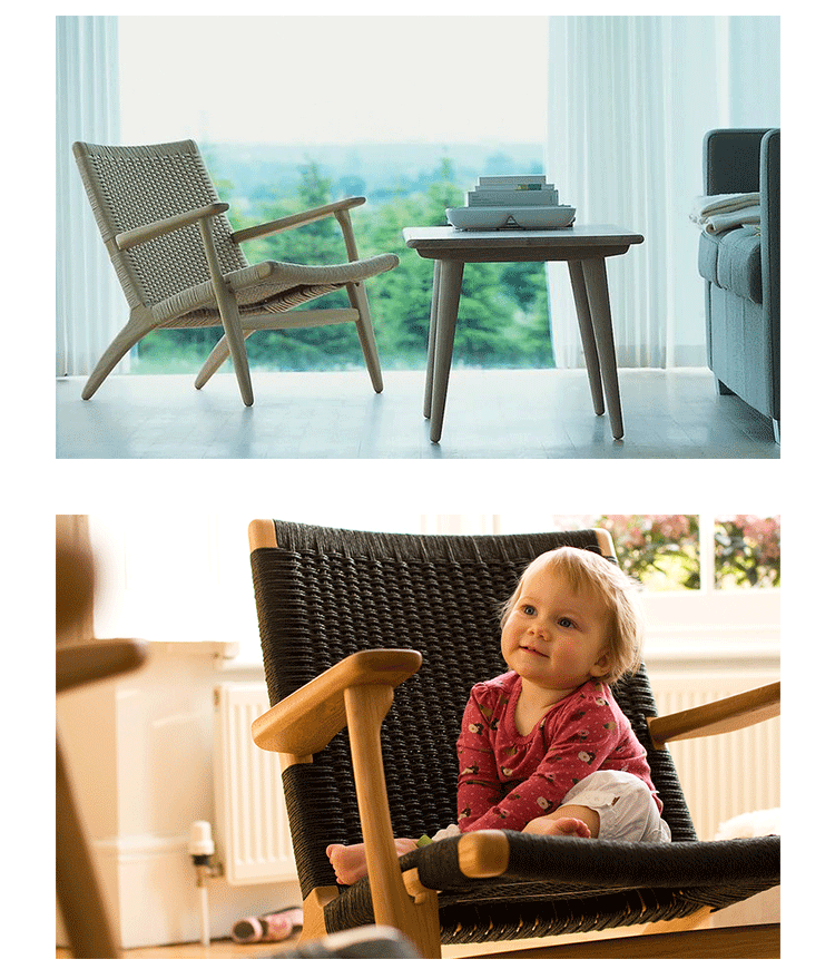 Kluang thiết kế sáng tạo đồ nội thất mái chèo ghế chèo Trung Quốc dệt rắn gỗ reclin ghế mây