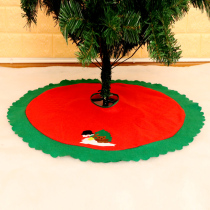 Christmas Tree Base Decoration Apron Tree Skirt Red Holiday Decorations Accessories Seniors Snowman Cloth Art Scene Accessories