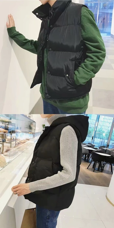 Áo vest nam mùa thu Phiên bản Hàn Quốc của áo vest không tay xuống cotton mùa thu và áo khoác mùa đông và vest mùa thu áo vest da nam