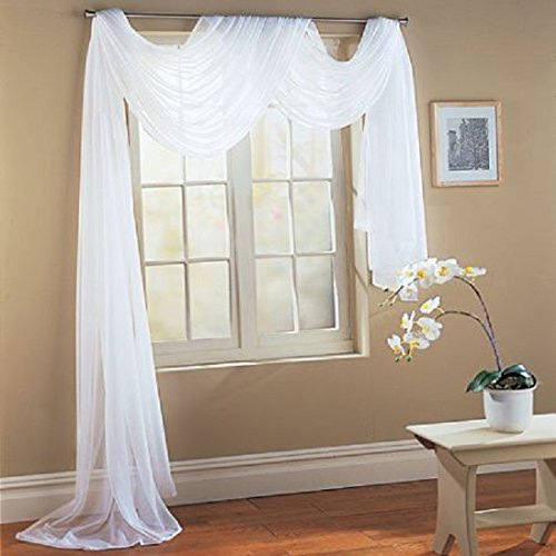 New Long Scarf-Style Home Curtains, Wedding Decoration Arches and Stair Decorations, Table Skirts, Bedroom Tulle Drapes New Long Scarf-Style Home Curtains, Wedding Decoration Arches and Stair Decorations, Table Skirts, Bedroom Tulle Drapes