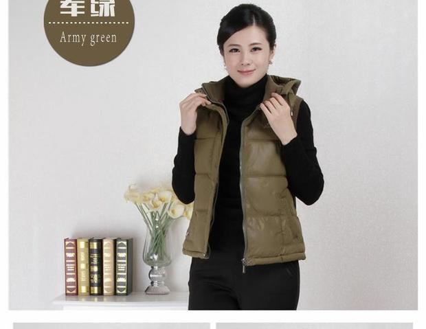 Phụ nữ trung niên mùa thu và mùa đông mới cỡ lớn xuống áo trùm đầu bằng vải bông trung niên áo khoác nữ cao cấp