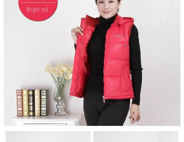 Phụ nữ trung niên mùa thu và mùa đông mới cỡ lớn xuống áo trùm đầu bằng vải bông trung niên áo khoác nữ cao cấp