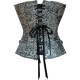 Emily Palace Gothic Corset Printed Steel Buckle Silver Corset Body Palace Shaping Corset