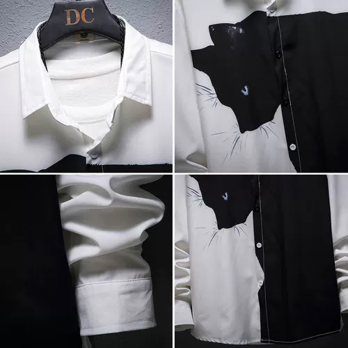 Шелковая трендовая рубашка для школьников, осенняя, оверсайз, в корейском стиле