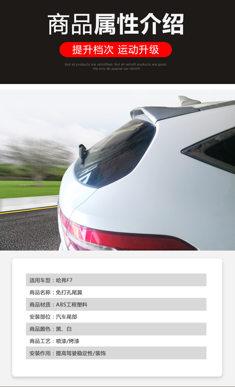 Haval F7 cánh sau sửa đổi cánh lướt gió cố định đặc biệt Great Wall Harvard F7 trang trí đuôi xe cung cấp phụ tùng ô tô - Sopida trên cánh lướt gió civic