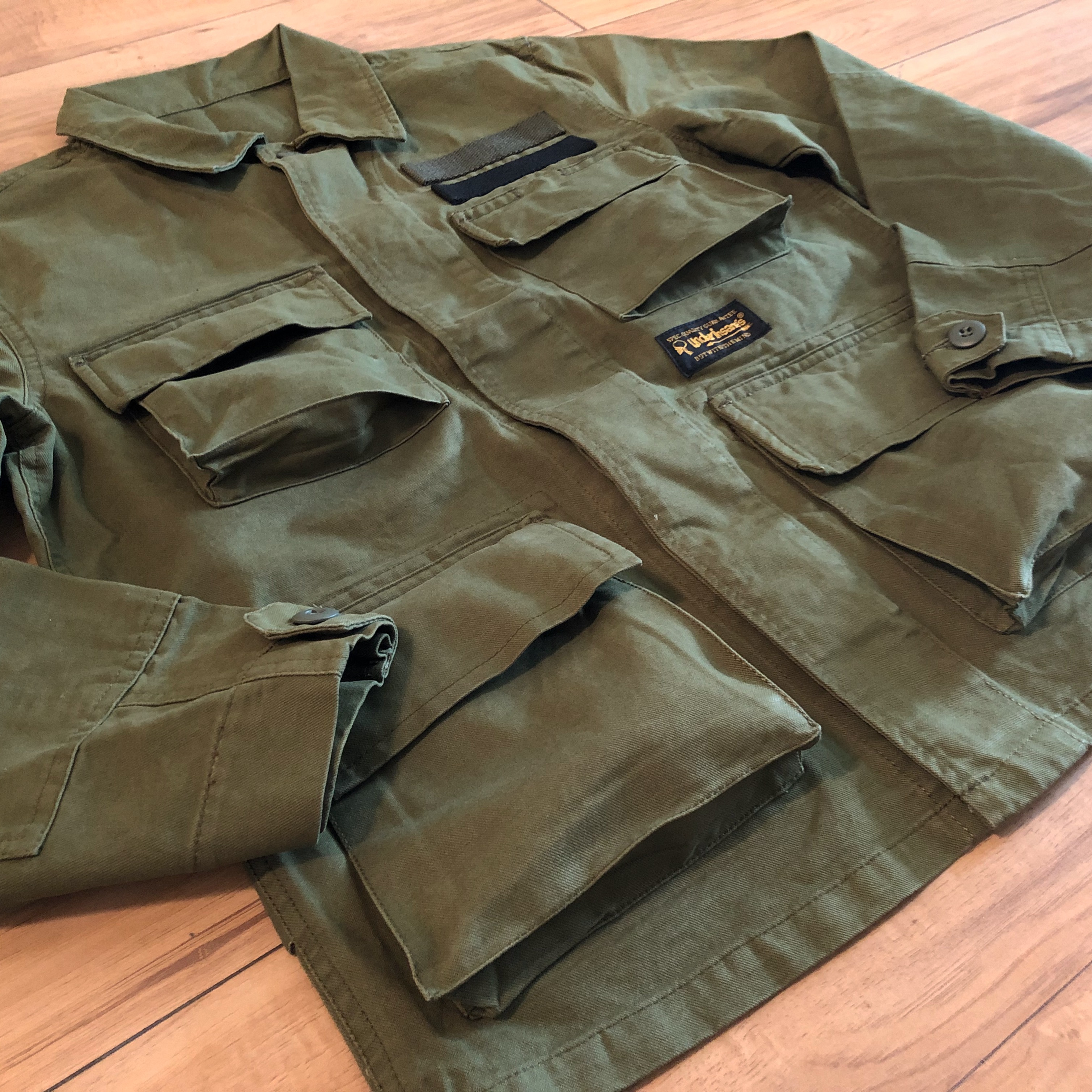 UNDERINSane Tự phơi bày Việt Nam bốn túi áo khoác quân đội BDU Twill canvas OG107 10oz so mi nam
