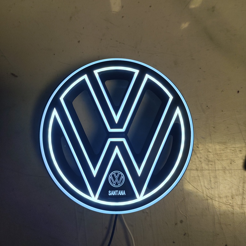 Old Volkswagen Santana Center Grille Logo Led Dynamic Car Logo, Non-Destructive Installation, No Particles, Dynamic Mode Switching