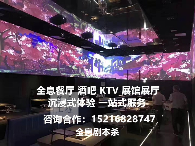 Holographic 3D Restaurant Immersive KTV Projection Fusion Interactive Exhibition Hall Holographic Script Kill Projection Panoramic 5D Restaurant Bar