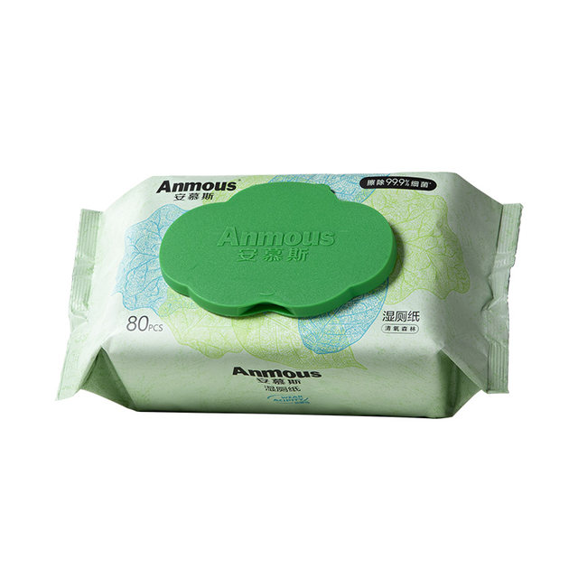 Anmusi Wet Toilet Paper Family Affordable Toilet Cleaning Wipes ຜ້າເຊັດຫ້ອງນໍ້າສຳລັບຜູ້ຍິງ ພິເສດ 80 ປໍ້າ 1 ຊອງ