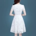 Váy nữ mùa hè 2021 eo ren mới ngắn tay plus size thời trang nữ phong cách hàn quốc váy nữ mỏng mùa xuân - váy đầm