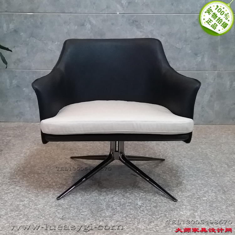 Italian designer Polifum Stanford chair lounge chair stable stainless steel electroplated gun black gold