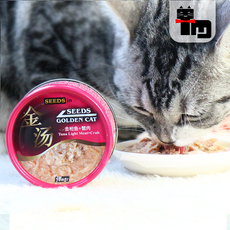 Кошки закуски 土猫宠物 台湾惜时机能小金汤猫罐头80g*6罐猫扑汤罐白身鱼湿粮
