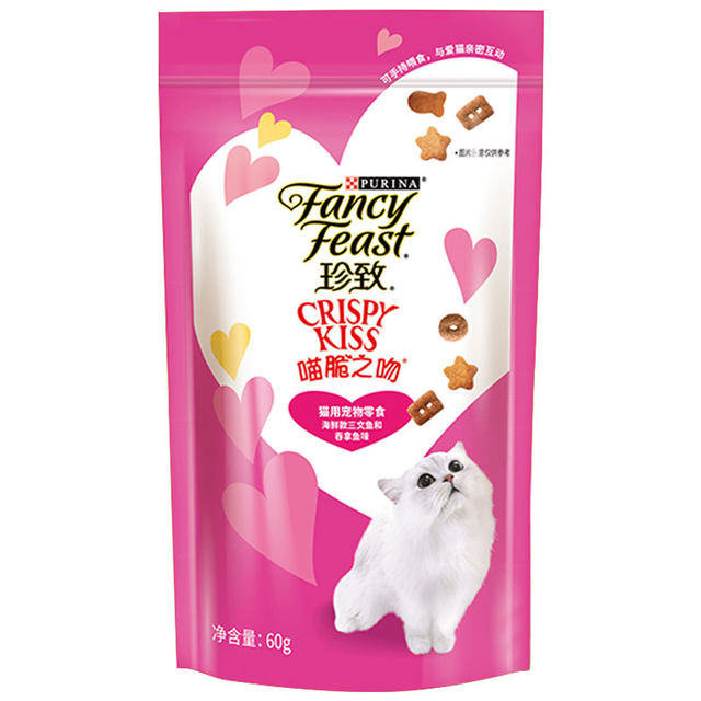 Tu Mao Zhenzhicheng Kitten Snacks Cleaning Teeth Cleaning Meow Crispy Kisses 60g*3 packs of high protein nutritional nutritional cat biscuits to clean teeth