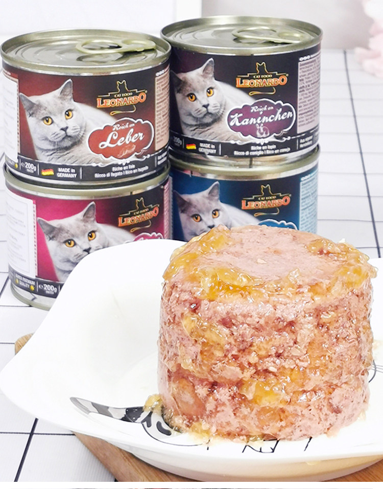 Кошки закуски 土猫 德国莱昂纳多小李子猫罐头高含肉量成幼猫主食罐营养增肥6罐