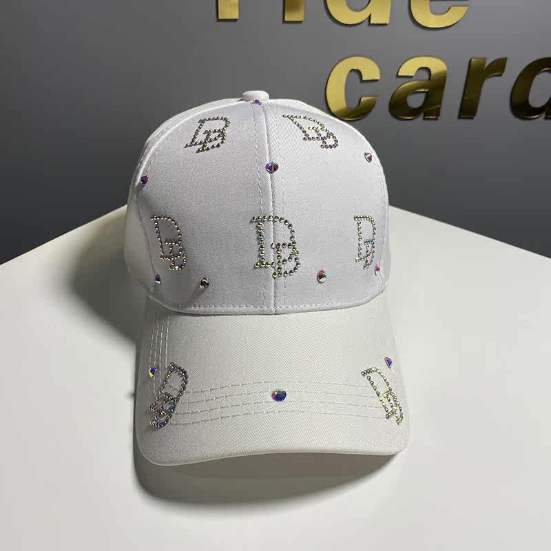 网红同款NYC水钻棒球帽女逛街时尚鸭舌帽旅游百搭防晒遮阳帽子男详情图18