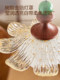 French-Style Vintage Bedroom Bedside Pendant Light, Resin Gold Foil Retro Walnut Color Vintage Dining Room Bar Pendant Light