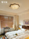 French Mid-Century Style Gold Foil Resin Bedroom Ceiling Lamp American Retro High-End Flower Master Bedroom Ceiling Lamp