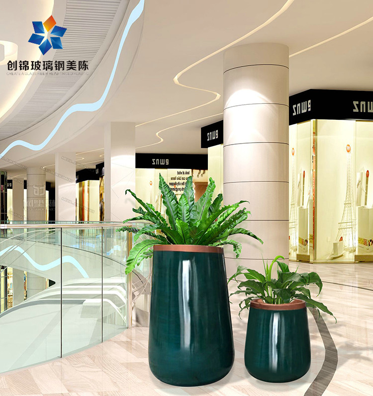 Commercial Meichen fiberglass combination flowerpot high-end hotel villa courtyard art decoration vase Meichen ornaments