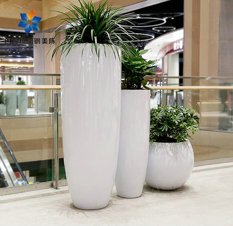 Fiberglass combination flowerpot beautiful Chen landing big vase flower jar outdoor mall Villa Hotel ktv decoration decoration