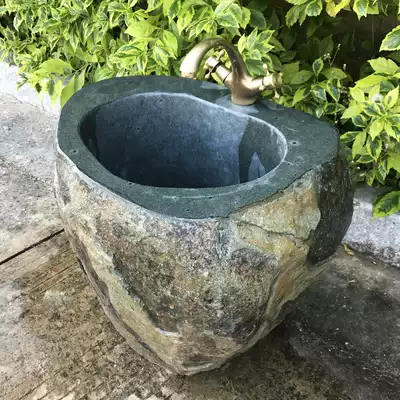 Natural stone mop pool original stone courtyard mop pond blue stone outdoor sink garden balcony mop basin Outdoor