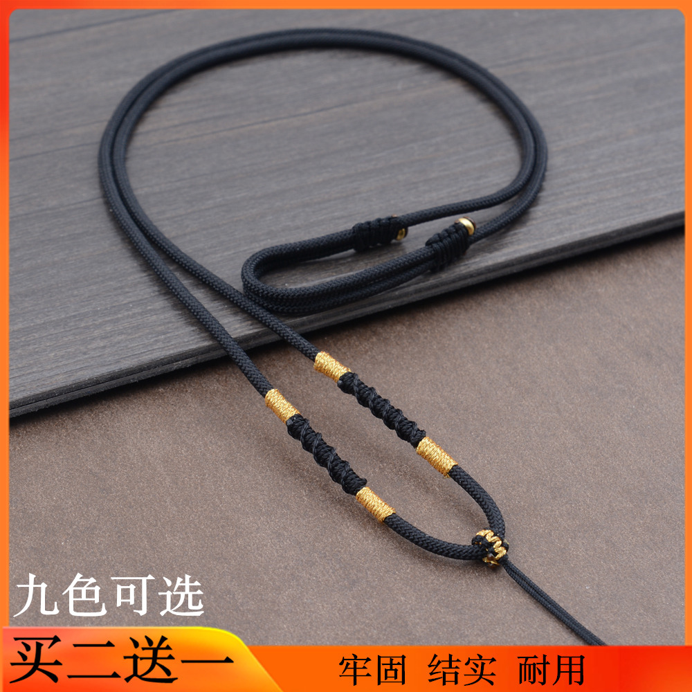 Sturdy firm hand woven pendant pendant with emerald jade pegging pendant red rope necklace with male and female pendants rope