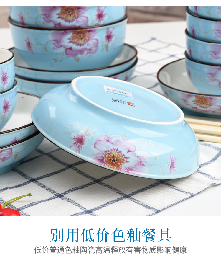 Bộ nồi cơm 4,5 inch màu gốm sứ đặt bát canh 10 người kết hợp bộ đồ ăn sáng tạo Nhật Bản dĩa trắng