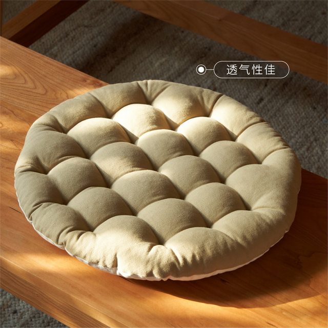 MUMO Wooden Ink Cloud Round Mat Square Mat Office Sedentary Seat Cushion Home Chair Cushion Stool Butt Cushion