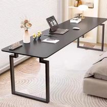Slate desk Italian minimalist double black home long table office desk study computer table Mobien narrow table