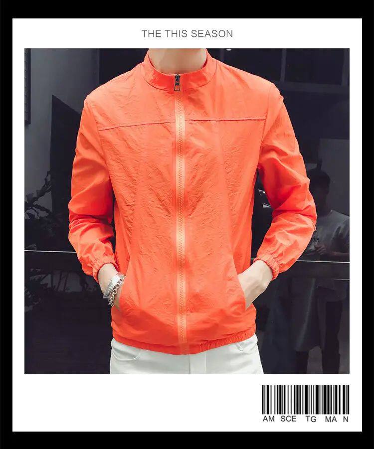 Одежда модная солнца защиты ection breathable cool thin windbreaker jackets big size b10