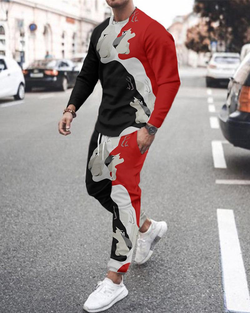 Мода Set ng sleeve suit men's sportswear sportswear long sleeve men's OTHER