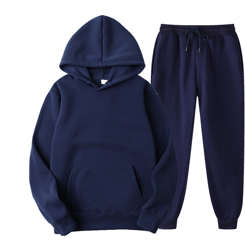 Мода Set ts oversized hooded long sleeve hoodie sport pants lady suit