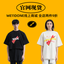 (Official website spot) we11done early spring new love note logo printing loose short-sleeved female T-shirt men