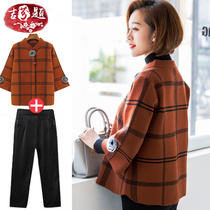 2021 new middle-aged mother spring western style jacket middle-aged and elderly women 40-year-old 50-year-old thin spring and autumn two-piece suit