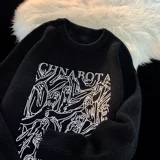 Брендовый зимний японский свитер для отдыха подходит для мужчин и женщин для влюбленных, трикотажный лонгслив, 2022