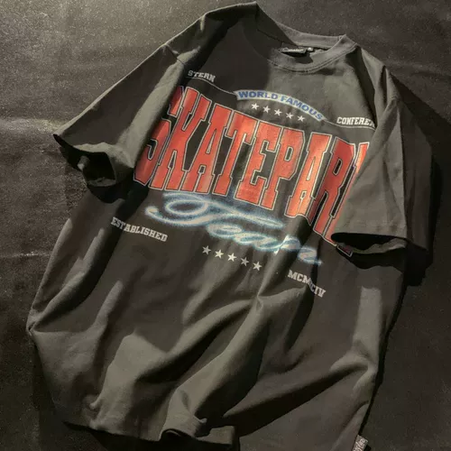 Хлопковая ретро футболка с коротким рукавом для влюбленных, 2023, в американском стиле, большой размер