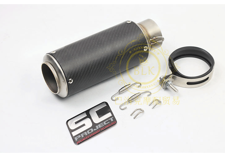 Xe máy Kawasaki ZX-6 10RZ1000 Yamaha R1 6 Spring Breeze 650 sửa đổi ống xả bằng sợi carbon SC AR - Ống xả xe máy pô xe wave s 100