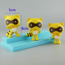 Unified little raccoon crisp face doll blind box doll hand-held decoration doll official genuine prize 3 set