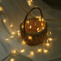 Chinese Lunar New Year decorations LED colorful nets red stars sparkling full of stars and lights on night Decorative Girl Pink Hearts