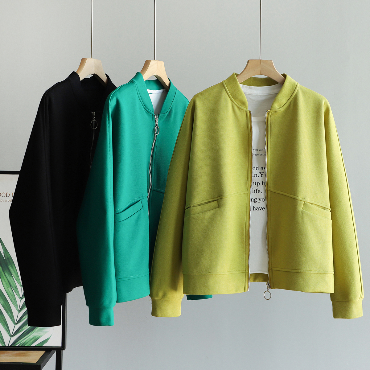 短款不带帽拉链卫衣女秋季新款韩版宽松显瘦百搭棒球服外套女上衣-Taobao