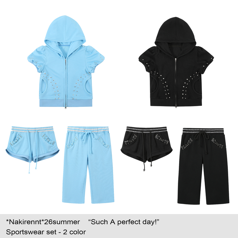 Nakirennt*Perfect Day* Capsule Series_Summer Short-Sleeved Sports Suit