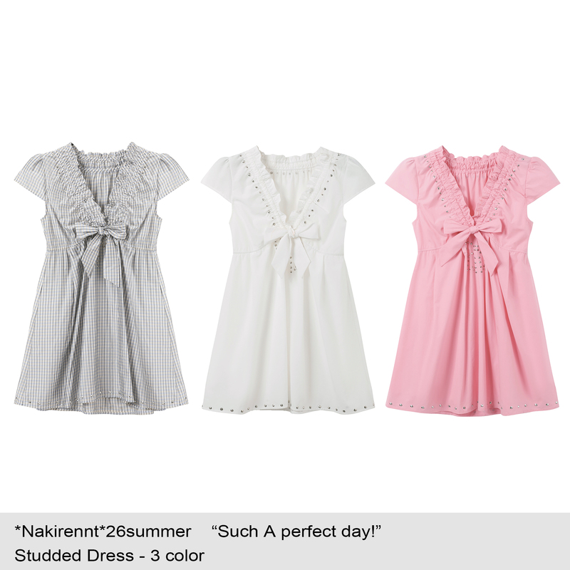 Nakirennt*Perfect Day* Capsule Series_Rivet Dress (3Color)