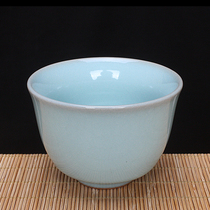 Ru porcelain azure master cup tea cup ceramic tea cup Ruzhou origin agate glaze provincial master Xie Chaowei handmade