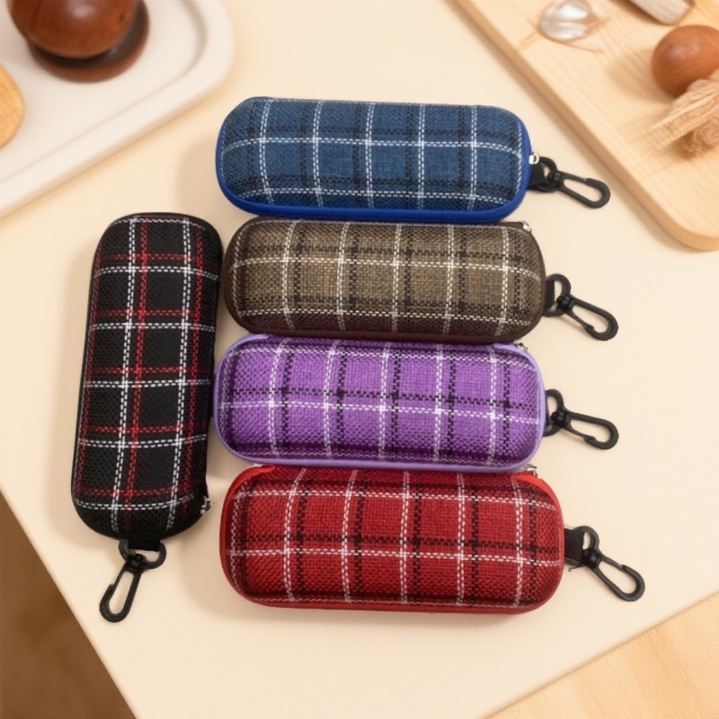 Glasses Case, Myopia Glasses Case with Hook, Reading Glasses Case, Sports Glasses Case