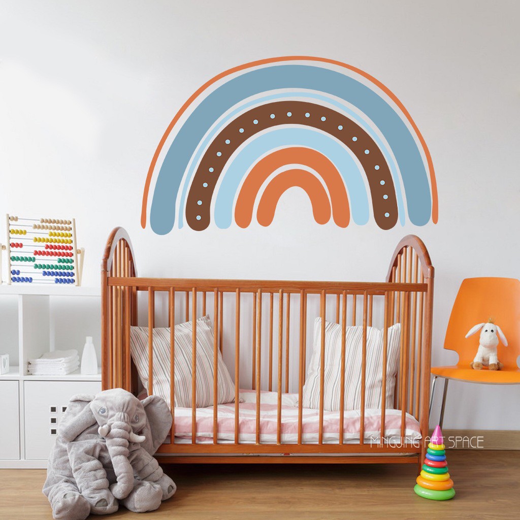 In export Nordic super-large rainbow wall sticker children's room kindergarten background decorated self-sticker wall PVC