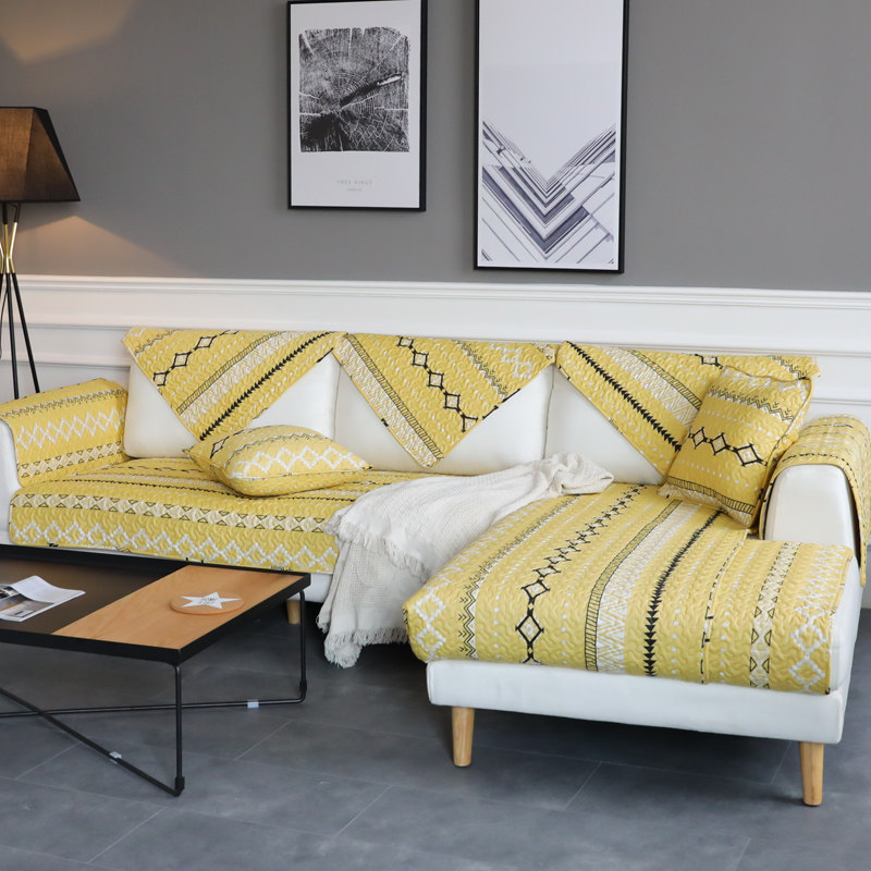 Rain-Dove all-cotton Bohemian minimalist Geometric Sofa Cushion Anti-Slip Combined Sofa Sofa towel Four Seasons General
