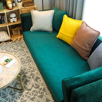 Rain-Dove pure color double sided washed full cotton embroidered sofa cushion fabric minimalist sofa cover backrest towels universal